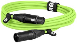 Kabel mikrofonowy RODE Premium XLR zielony (3 m), kabel Canare, złącze Neutrik. XLR kabel 3 m Rode XLR3M-G 1 szt.