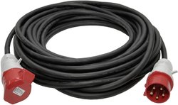 Walther Werke 39300506250 zasilanie przedłużacz  32 A czarny 25.00 m