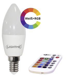 E14  LED  4.9 W = 40 W  RGBW    z pilotem zdalnego sterowania Żarówka LED LightMe LM85391 E14 4.9 W = 40 W 470 lm RGBW 1 szt.