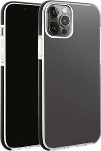 Vivanco Rock Solid Futerał backcase Apple iPhone 13 Pro przeźroczysty, czarny Ładowarka indukcyjna, Odporny na wstrząsy