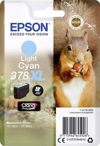 Tusz do drukarek atramentowych Epson T3795, 378XL  Jasny cyjan