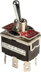 Przełącznik dźwigienkowy SCI R13-29E-01-HPH R13-29E-01-HPH, 2 x wł/wył/wł, 250 V/AC, 10 A, 1 szt.