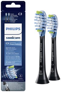 Główki szczoteczki Philips Sonicare Premium Plaque Defense, czarne, 4 sztuki, HX9042 / 33 Końcówki wymienne do szczoteczek do zębów Philips Sonicare HX9042/33, 2 szt.