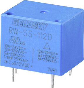 Przekaźnik drukowany GoodSky RW-SS-112D 2347587, monostabilny, 1 cewka, 110 V/DC, 12 A, 1 szt.
