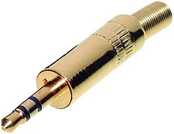 Złącze męskie jack 3,5 mm TRU COMPONENTS 1559794, Au (złoto), złącze męskie proste, 1 szt.