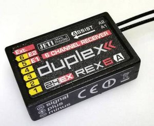 Odbiornik 6-kanałowy Jeti REX 6 (Assist) 2,4 GHz