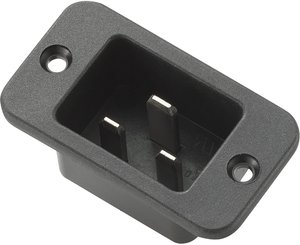 Złącze męskie IEC TRU COMPONENTS C20 złącze męskie do wbudowania poziomego Łączna ilość styków: 2 + PE 16 A czarny  1 szt.