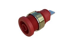 Laboratoryjne gniazdo bezpieczeństwa SEB 2620 F6.3 Gniazdo, niklowane, konektor płaski 6,3, czerwony SKS Hirschmann SEB 2620 F6,3 Ni rot Gniazdo do zabudowy bezpieczne 1 szt.