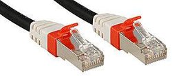 Kabel krosowy Lindy Cat.6 (A) SSTP / S / FTP 10 Gb Premium, bezhalogenowy, czarny, 2,0 m Kabel LAN LINDY 45364, 1 szt., RJ45, 2.00 m