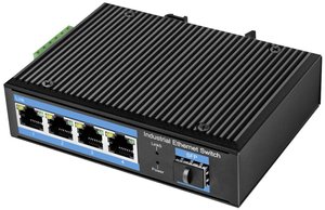 Przemysłowy przełącznik Gigabit Ethernet, 4 porty 1000 Mbit/s + 1 port SFP LogiLink NS204 Switch Ethernet