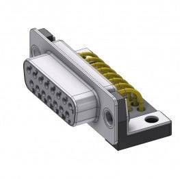 Złącze żeńskie D-Sub Deltron Connectors DTS 15 SYC M63UN, rzędy: 2, styki: 15, 90 °, 1 szt.