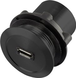 Gniazdo montażowe Micro USB 2.0 TRU COMPONENTS Micro USB-01-BK 1365797, 1 szt.