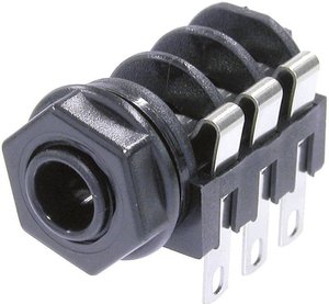 Złącze męskie jack 6,35 mm Neutrik NMJ2HF-S NMJ2HF-S, posrebrzany, złącze żeńskie do wbudowania poziomego, 1 szt.