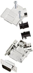 Zestaw listew męskich D-Sub TRU COMPONENTS TCD45PKM09DBPK 7708904, rzędy: 2, styki: 9, 45 °, 1 szt.
