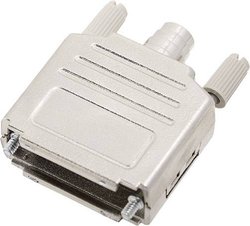 Obudowa złącza D-SUB encitech DPPK-M-15-K 6260-0105-02, tworzywo sztuczne, metalizowane, 180 °, 1 szt.