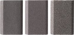 Zestaw 3 gąbek ściernych zaokrąglonych i fazowanych o ziarnistości średniej, drobnej i bardzo drobnej Zestaw szlifierki lamelowej kwb  088900  3 szt.