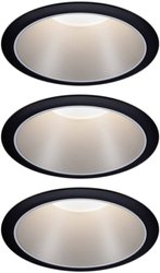 EBL Zestaw Cole Coin 3StepDim rd sztywny LED 3x6W 2700K 230V czarny/srebrny mt/pl Lampa do zabudowy Paulmann Cole Coin 93408 Zestaw 3-elementowy 18 W 460 lm