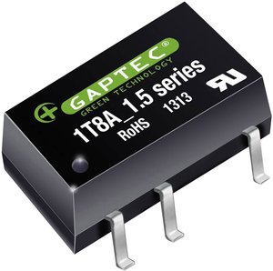 Przetwornica DC/DC, SMD Gaptec 1T8A_1209S1.5UP 10070417, SMD-8 (5 Pins), 1 W, 9 V/DC, 111 mA, 1 szt.