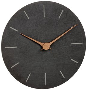 TFA Dostmann 60.3068.10 Kwarcowy Zegar ścienny 25 cm x 4.3 mm slate cicha praca mechanizmu