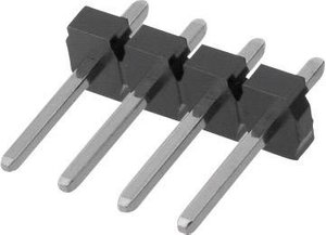 Listwa pinowa prosta W & P Products 985-10-10-1-50, RM 5,08 mm, 1x10 pin, 7,9 A, czarna