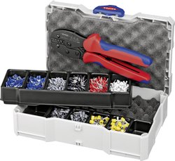 Dodatki do zagniatania do tulejek kablowych Zaciskarka Knipex 97 90 23, 0.25 do 6 mm²