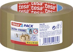tesapack® Bardzo mocna taśma pakowa premium (w kolorze brązowym i przezroczystym) do bezpiecznego pakowania Taśma pakowa tesa tesapack® 57177-00000-11 ULTRA STRONG (D x S) 66 m x 50 mm 66 m 1 szt.