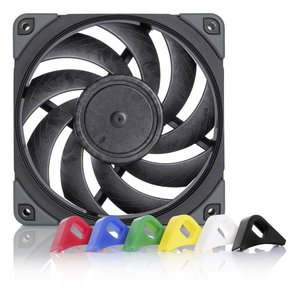 Noctua NF-A12X25 PWM chromax.black.swap Wentylator do obudowy PC czarny (S x W x G) 120 x 25 x 120 mm