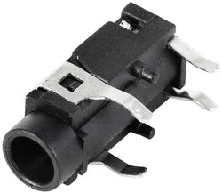 Złącze męskie jack 3,5 mm  TRU COMPONENTS TC-9201960 złącze żeńskie do wbudowania poziomego Ilość styków: 3 stereo czarny 1 szt.