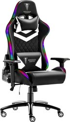 Fotel gamingowy THOR LED RGB czarno-biały Fotel gamingowy Berserker Gaming THOR
