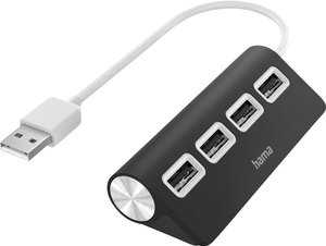 Hub USB 2.0 Hama  4 Porty  czarny