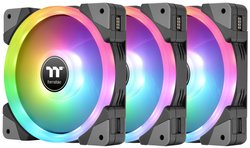 Thermaltake CL-F143-PL12SW-A Wentylator do obudowy PC czarny, przeźroczysty, rgb (S x W x G) 120 x 120 x 25 mm z możliwością sterowania oświetleniem RGB