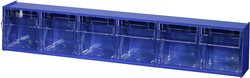 Magazynek z otwieranymi pudłami Allit VarioPlus ProFlip 6 464440 (S x W x G) 600 x 115 x 95 mm niebieski, przeźroczysty 1 szt.
