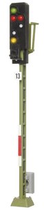 Semafor świetlny z sygnałem wyjścia Viessmann 4013, 79 mm, kolej DB, 6 diod LED, skala
