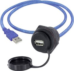 Złącze męskie USB encitech 1310-1024-01, USB Typu-A, 0.50 m, 1 szt.