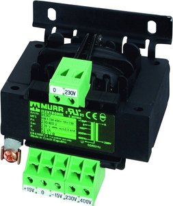 Transformatory sterujące i separacyjne MTS P: 100VA IN: 230/400VAC +/- 15VAC OUT: 230VAC do montażu za pomocą śrub i na szynie nośnej Murr Elektronik 86368 Transformator sterujący 1 szt.