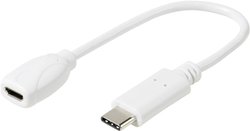 adapter USB Vivanco DCAVVUSBCMB02W 37558, [1x złącze żeńskie Micro USB - 1x złącze męskie USB-C 2.0]