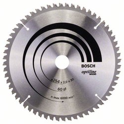 Tarcza tnąca z węglików spiekanych Bosch Accessories Optiline 254 x 30 x 2 mm 1 szt.