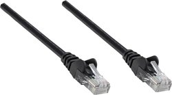 Kabel sieciowy Intellinet Cat5e U / UTP CCA, kompatybilny z Cat5e, 1,5 m czarny Kabel LAN Intellinet 338387, 1 szt., RJ45, CAT 5e, U/UTP, 1.50 m, czarny