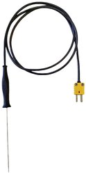 Kompaktowy czujnik zanurzeniowy typu K z silikonowym uchwytem GF 1TK-T3, Ø3 mm Czujnik zanurzeniowy Greisinger GF1TK-T3, 480928, -65 do 550 °C