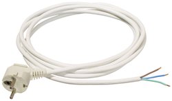 as - Kabel połączeniowy Schwabe PVC 2m, biały, kabel w osłonie z tworzywa sztucznego H05VV-F 3G1.5 kabel AS Schwabe 70838, 2 m, biały