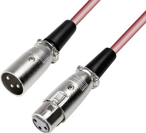 Kabel mikrofonowy 4 m, czerwony