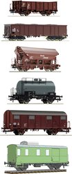 Wagon towarowy Roco 76030 H0 zestaw 6 pociągów towarowych DR