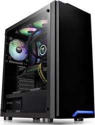 Thermaltake H100 TG Midi Tower Obudowa do komputera  czarny z 1 wentylatorem, z okienkiem