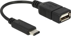 Kabel USB Delock, USB 2.0, Złącze męskie USB-C®, Złącze żeńskie USB-A, 0.15 m