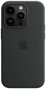 Apple Silicon Case MagSafe Case Apple iPhone 14 Pro czarny Ładowarka indukcyjna, Odporny na wstrząsy