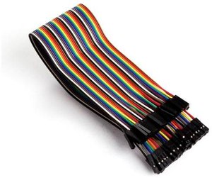 Kabel przedłużający taśmowy, obustronnie gniazdo, 40-biegunowe, 30 cm Kabel Jumper Whadda WPA415 1 szt.