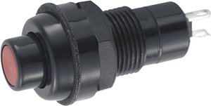 Przełącznik wciskany zatrzask Miyama DS-256, RD, 1 x wył/wł, 1 szt.