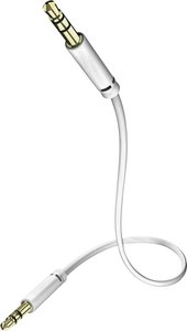 Kabel audio Inakustik Star z wtyczką jack 3,5 mm na wtyk jack 3,5 mm, biały, 1,5 m. Kabel Jack Inakustik 003101015 pozłacane styki 1.50 m