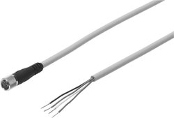 Kabel połączeniowy czujnika/aktuatora FESTO SIM-M8-4GD-2,5-PU 158960, piny: 4, 2.50 m, 1 szt.