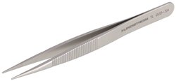 Precyzyjny PINZ, płaskie/mocne końcówki, ząbkowane po obu stronach Pęseta precyzyjna Lindström TL 00D-SA 120 mm